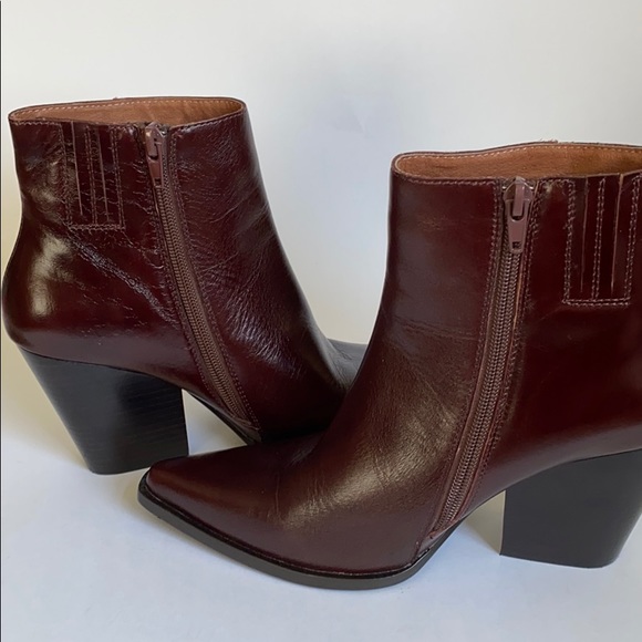 NEW Jeffrey Campbell Flynn Burgundy Boots Size 7 - Picture 11 of 16